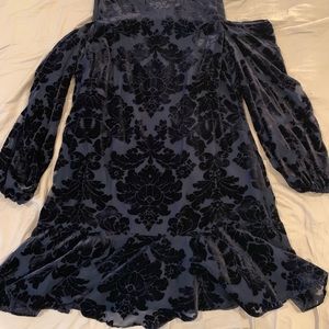 Eliza J Velvet Burnout Cold Shoulder Dress